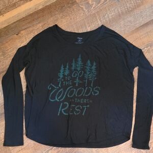 Black Long Sleeve Graphic Tee